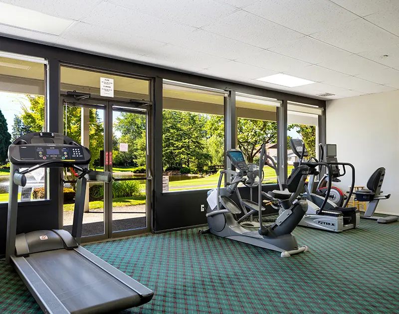 fitness center at summerfield retirement community in Tigard, Oregon