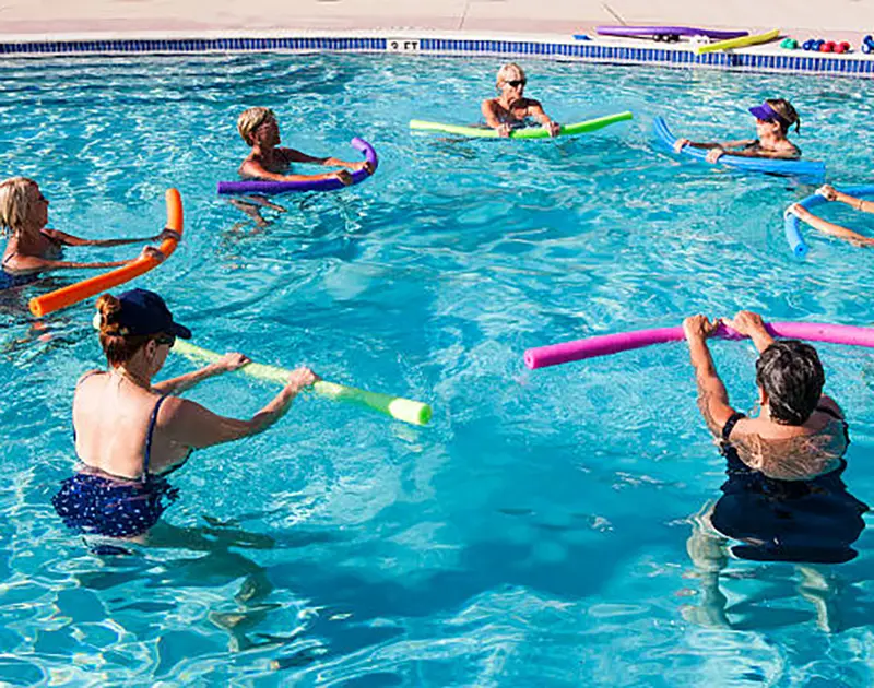 water aerobics at summerfield retirement community